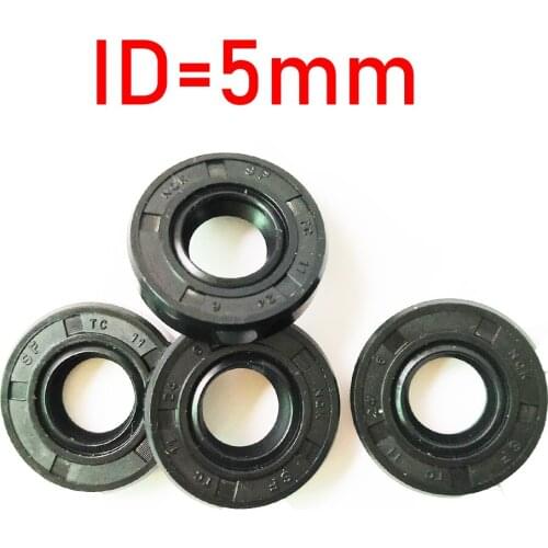 NBR Shaft Oil Seal TC 5*10*4 5*12*8 5*15*5 / 6 5*16*7/8 5*17*6/7 5*18*6/7 VC 5*14*5 Rubber Covered Double Lip With Garter Spring