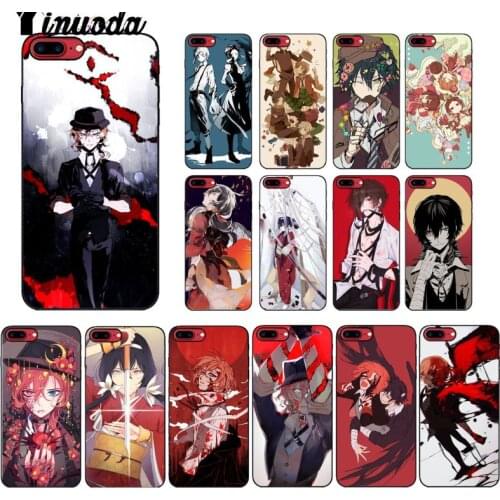 Yinuoda Bungo Stray Dogs Smart Cover Black Soft Shell Phone Case for iPhone 8 7 6 6S Plus 5 5S SE XR X XS MAX Coque Shell