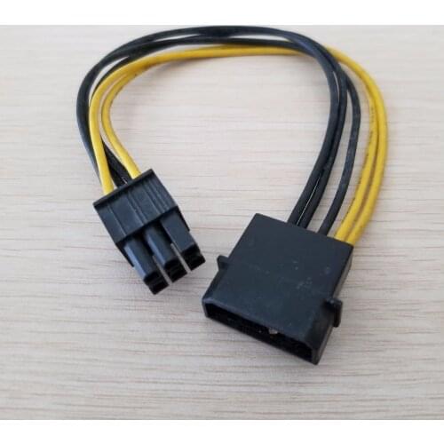 Graphics Card 6Pin to Plus 4Pin Adapter Power Extension Cable 18AWG 20cm for BTC Miner DIY