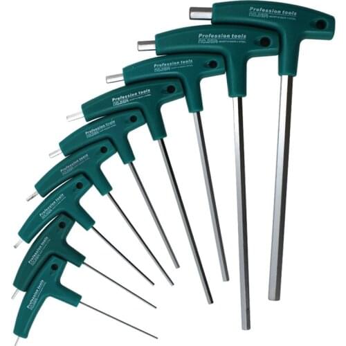 Socket T-Handle Screws Hardware Hex Wrench Hand Tools Durable Home Use Smooth Allen Key Repair Screwdriver Flat Plastic