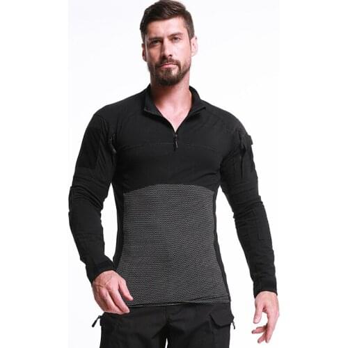 Military Style Uniform Combat Shirt Men Assault Tactical Camouflage US Army T Shirt Airsoft Paintball Long Sleeve Shirts