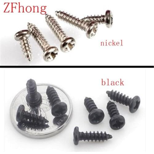 1000pcs M1 1m m1x3/m1x4/m1x5/m1x6/ phillips black or nickel plated pan round head head Self Tapping Screws