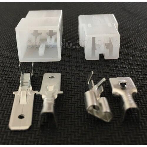 2 Hole 180924-5 180923-5 6.3mm Automotive Plug Electrical Socket