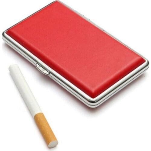 20 Slim Cigarettes Leather Cigarette Case Vintage Classic Women Cigarette Boxes Mens cigarette holder
