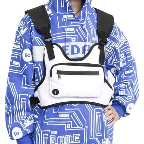 2020 NEW Functional Waist Bag Tactical Chest Bag for Men Fashion Bullet Hip Hop Vest Street Bag Female Black Chest Bag