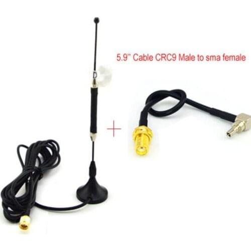 4G Antenna 10dbi LTE Aerial Signal Repeater SMA Magnetic for 4G lte Router Modem+5.9'' Cable CRC9 Male to SMA Female Coax