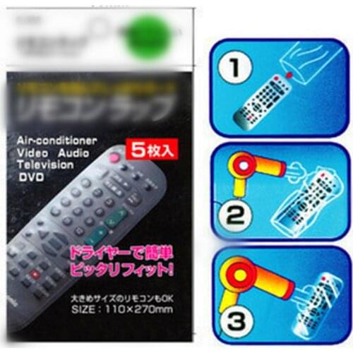 5pcs/set Dust Covers Case for Remote Control Heat Shrink Film of TV Air-Conditioner Remote Control Protector Waterproof