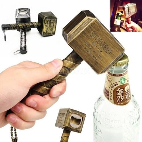 50Pcs/Lot Thors Hammer Bottle Opener Creative Bottle Opener Gold Silver