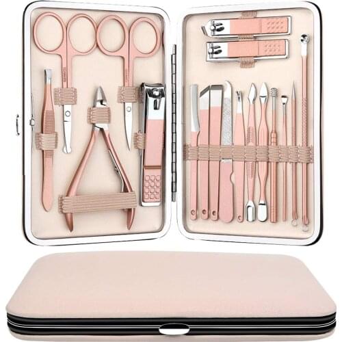 7/10/18 pcs Professional Nail cutter Pedicure Scissors Set Stainless Steel Travel Mini Nail Clippers Kit Pedicure Care Tools