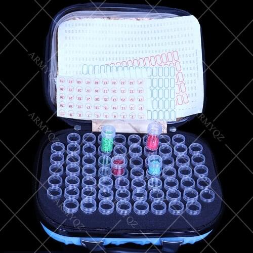 Diamond Painting 132 Bottles Tools Container Storage Bag Carry Case Daimond Painting Bag Embroidery Accessories Double Layer