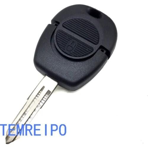 10pcs/lot 2 Button Car Key Shell Combo Uncut Blade for Nissan Primera Micra Terrano Almera X Trail Flip Fob Car Key Case