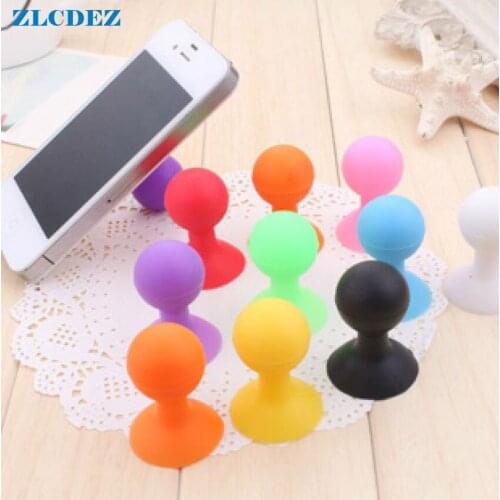 Colorful Universal Phone Holder Stander Monopod Mobile Phone Silicone Rubber Octopus Sucker Ball Stand Holder Mobile Phone Stand