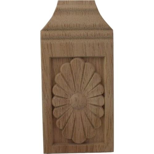 Wood Carved Corner Onlay Modern Applique Miniatures Frame Decorative Wall Doors Furniture Home Desk Decoration Figurines
