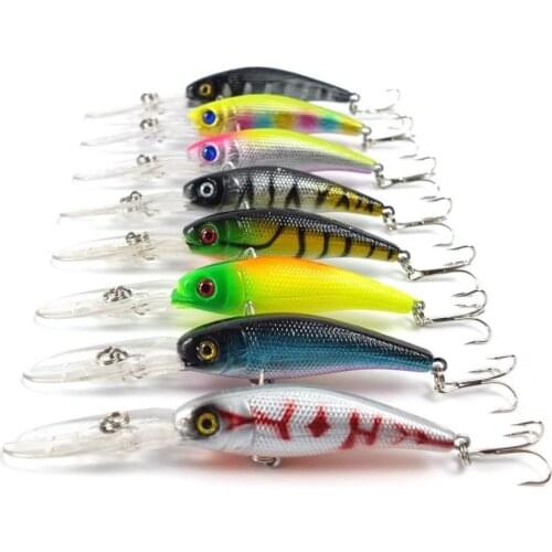 HiUmi 1PC 7Color Minnow Fish Bait 10.1cm 7.6g Pesca Swimbait Wobbler Lure Crankbait Bass Fishing Tackle