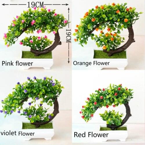 1PC Simulation Artificial Crescent Lotus Plant Potted Home Indoor Table Top Ornaments Bonsai Craft Fake Green Plant Decoration