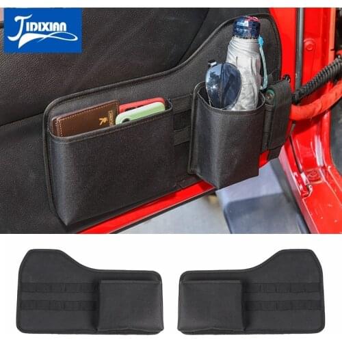 JIDIXIAN Stowing Tidying Car Front Door Storage Bag Organizer for Jeep Wrangler JK 2011 2012 2013 2014 2015-2017 Accessories