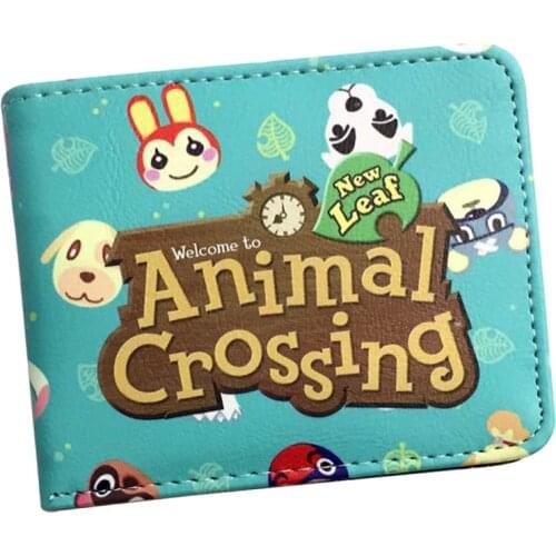 Cartoon Classic Nintendo Animal Crossing Wallet Purse Mens Bifold Card Id Window