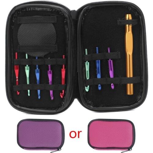 Interchangeable Head Crochet Hook Alumina Knit Needle Handle Weave Sewing Tools