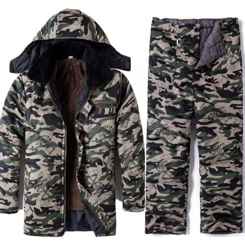 Winter cotton-padded jacket more mens suit and velvet camouflage winter jacket outdoor leisure coat big yards refrigerator over