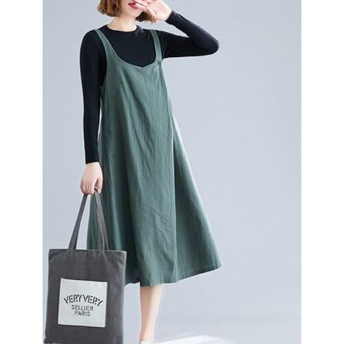 Sleeveless Loose Summer Dress 2021 New Arrival Japanese Style Preppy Style Girls Chic Dress Women Holiday Travel Casual Dress
