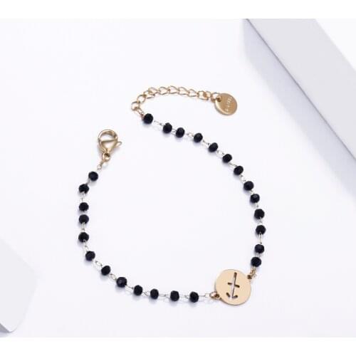 Stainless Steel Bracelet Chain Beads Adjustable Twelve Constellations Gift For Woman Man Fashion Jewelry Student Girls New 2021