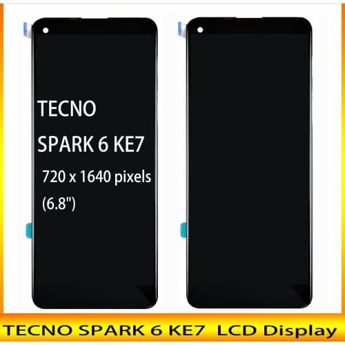 New 6.78inch LCD For TECNO SPARK 6 KE7 LCD Display + Touch Screen Digiziter Assembly With Tools