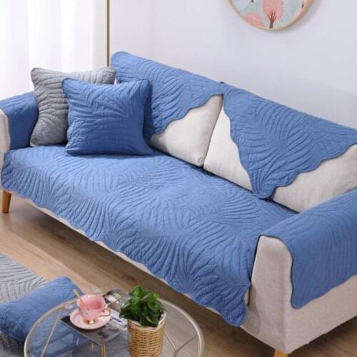 1/2/3-Seater Modern Solid Color Sofa Cover Embroidery Elastic Couch Cover Pillow Covers 2021 Living Room Sofa Suit Accessories