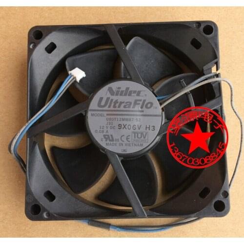 Nidec U80T12MMB7-52 DC 12V 0.08A 80x80x25mm Server Cooling Fan