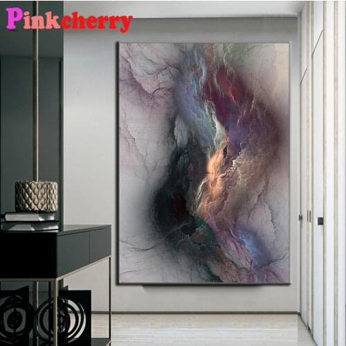 Full round square Diy 5d Diamond Painting Diamond Embroidery Abstract Landscape Sky Grey Colorful Cloud mosaic diamond picture