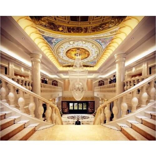 Custom 3d mural wallpaper European style Royal luxury living room ceiling dome Wall Decoration papel de parede