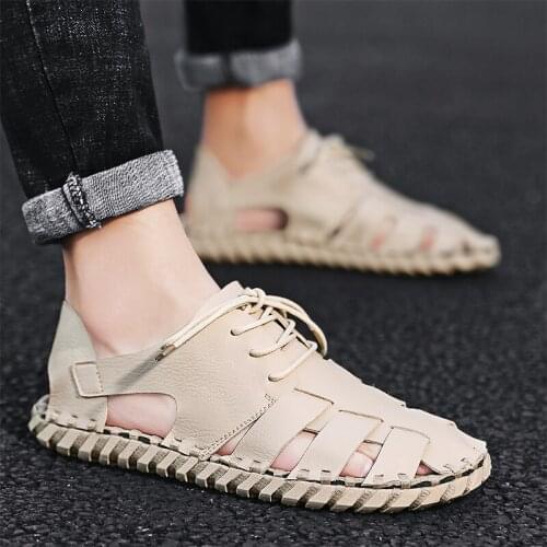 Casual sandal male heren cuero romanas sandalia homme rubber 2020 mens ete sandali beach sport masculina sandalias verano man