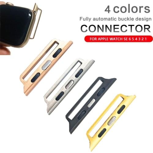 Stainless Steel Adapter connector For Apple Watch band serie 6 SE 5 4 3 2 1 for iwatch strap 42 38 44 40mm accessories Wholesale