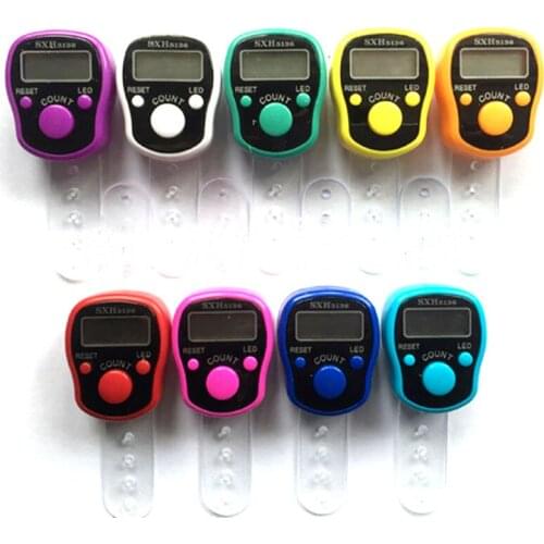 1PC Finger Counter LCD Electronic Digital Tally Counter Luminous Tool Portable Counters for Sports Night Vision Function