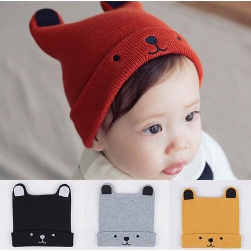 Cute Baby Boy Girl Hat Cap Knitted Warm Kids Hat Bonnet enfant Infant Toddler Winter Crochet Beanie baby muts czapka dziecko