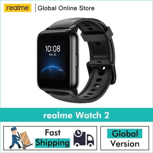 Realme Watch 2 1.4'' Touchscreen Heart Rate Moniton 90 Sport ModesBlood Oxygen 12-day Battery Life IP68 Waterproof Smart Watch
