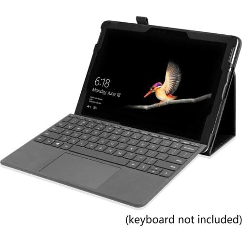 Compatible w/Type Cover Keyboard Case For Microsoft Surface Go 10 Mult-Angle View Portfolio Cover Fit Surface Go 10" Tablet 2018
