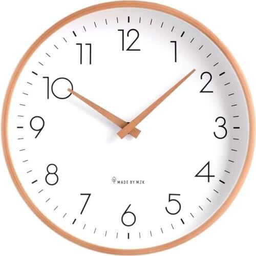 Nordic Modern Wall Clock White Solid Wood Creative Silent Wall Clocks Home Decor Bedroom Watch Wall Decorations Living Room Gift
