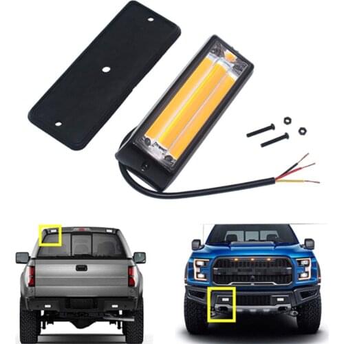 LED Signal Light 2Pcs/Set 12W Car Truck LED COB Strobe Flash Flashing Warning Grille Light Emergency Day Driving Light