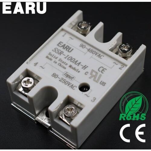 Solid State Relay SSR-100AA-H 100A 80-250V AC TO 90-480V AC SSR 100AA-H relay solid state Resistance Regulator