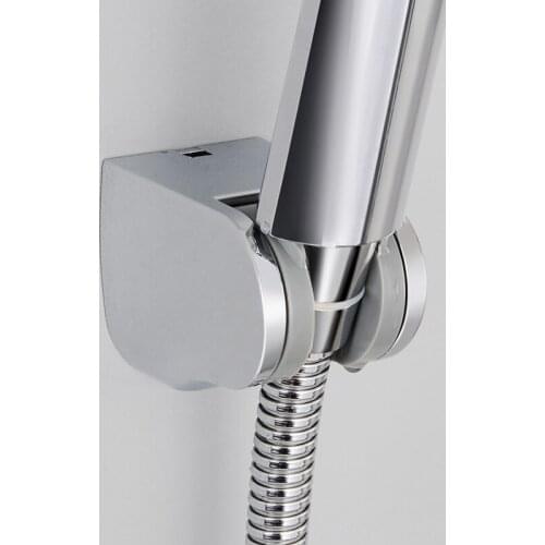 Universal bathroom accessories for plastic railway shower bar holder adjustable replacement bracket