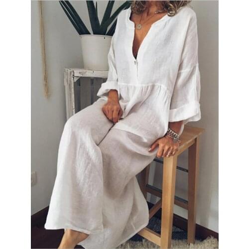 Wensilian Linen Summer Dresses China