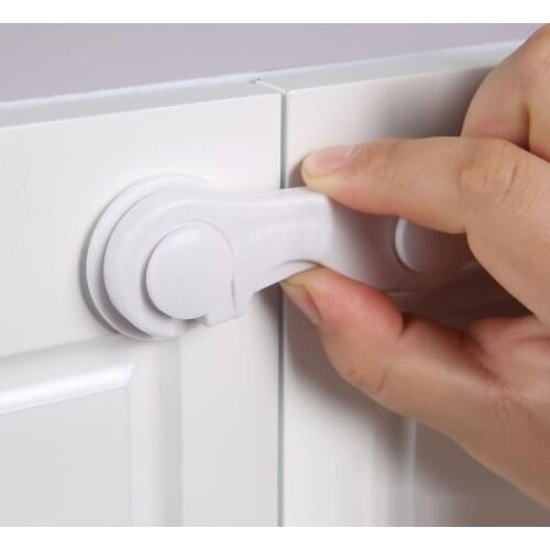 2Pcs/Lot Child Cabinet Lock Home Protection Of Children Locking Doors For Childrens Safety Kids Plastic Protection Safety Lock