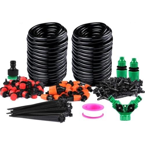 30M DIY Drip Irrigation System Automatic Garden Watering Kits Self Garden Irrigation Watering Kits Micro Drip Mist Spray Cooling