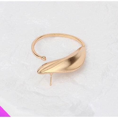 3D Leaf Earrings Metal Simple Fashion Fashion Girls Jewelry Gifts 2 Colors