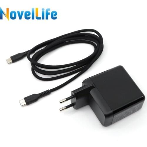 45W PD Quick Charger Power Adapter Type C to Type C Soft Silicone Rubber Cable Kit EU US UK Plug for TS80P USB Soldering Iron