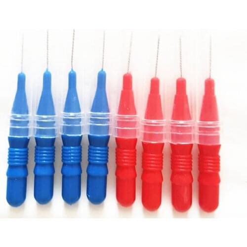 Mini Teeth Cleaning Floss Steel Nylon Interdental Brush Care Toothpick Handle Tools Random Tooth Plastic Dental Oral A9E5