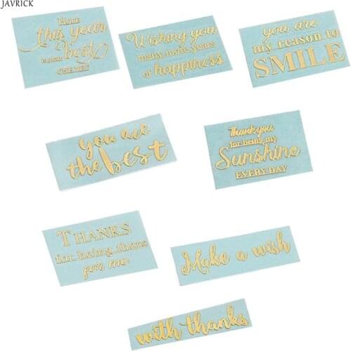 8Pcs Gold Foil Metallic Letters Stickers Copper Motive Power Letters Resin Projects Decor Best Wishes Jewlery Making