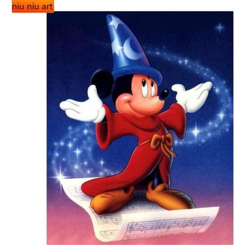 5d Full Squirrel Diamonds Embroidery Pictures Diamond Mosaic Cartoon Mickey Mouse Square Diamond Rhinestones Cross Stitch Kits