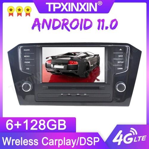 Android 11.0 6+128G For PASSAT 2015 2016 2017 2018 GPS Car Multimedia Player Headunit Audio Radio Navigtion Tape Recorder