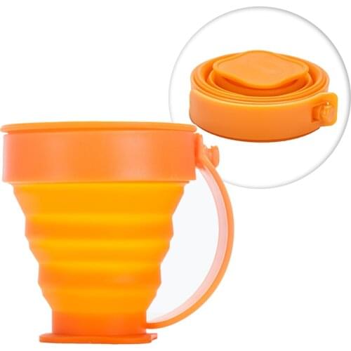 Travel Outdoor Folding Silicone Silica Gel Cup Camping Mini Water Mug Teeth Brushing Bathroom Tumbler Collapsible Cup Telescopic